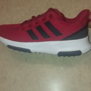 Adidas Kids Red and Gray Sneakers